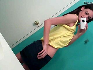 Young Brunette Babe's Rare Nude Self Footage