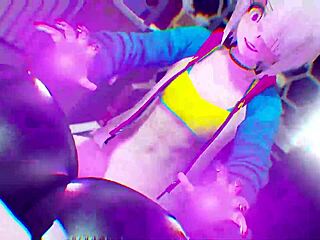 Wild gym session turns into raw transsexual banging with big tits!