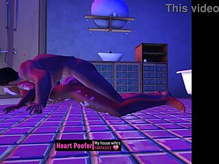 Dragged from shower to bathroom floor for action! 🛁