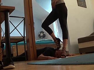 trampling fetish session with dominant force