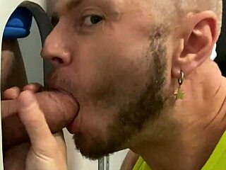 gay dude sucks monster cock at glory hole