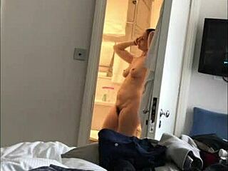 Karen's bold shower exit