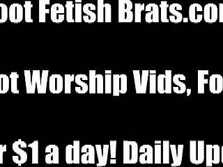 ashley can't get enough of cherry's french pedicured feet