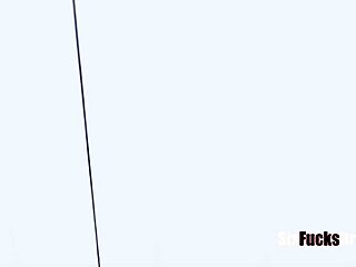 Nerdy step sister mounts cock for a wild ride!