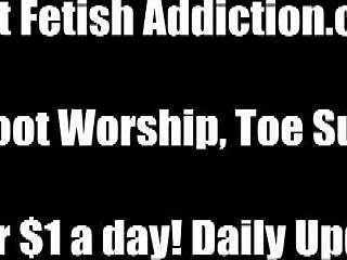 Worship perfect feet in POV