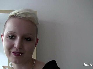 My horny blonde girlfriend handles cock like a pro, licking and fucking in doggystyle.