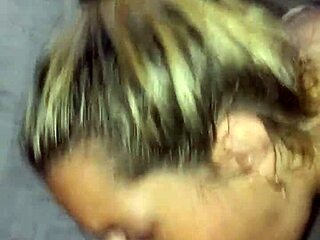 rubia receives all the cum on her face