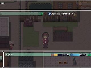 girl with small tits stays shirtless near men who don't notice - detective girl of the steam city - part 3