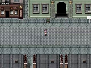 girl with small tits stays shirtless near men who don't notice - detective girl of the steam city - part 3