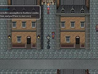 girl with small tits stays shirtless near men who don't notice - detective girl of the steam city - part 3