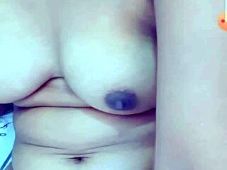 Cute teen girl masturbates on video call with fingering and squirting