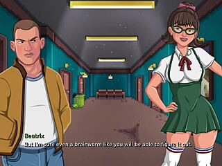 Lustworth Academy 1: Teen 18+ Gets Anal Cumshot on Big Tits