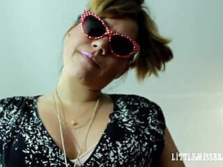 femdom humiliates sub in chastity with big ass domination