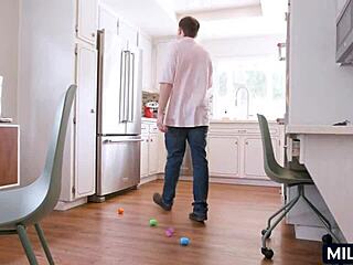 blonde milf hiding her cunt like an easter egg 😏