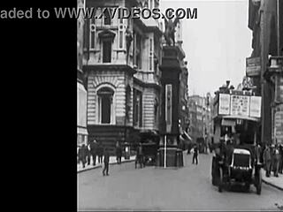 Retro threesome clash of 20th vs 19th century hairy porn