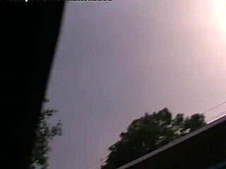 In a public outdoor pickup, an old man has hard sex with an 18 year old blonde