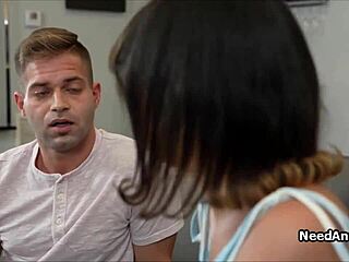 Why Does This Latina Spinner Beg for Anal Training at Home?