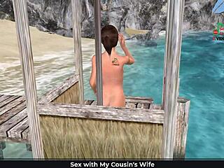 卡通妹沙滩还是淋浴更骚