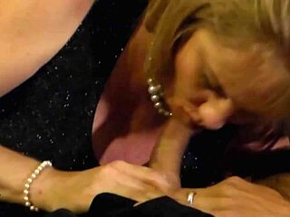 Pretty Blonde Squirts Hard Bent Over.