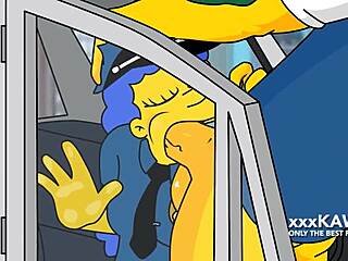 police marge arrested by snake in simpsons