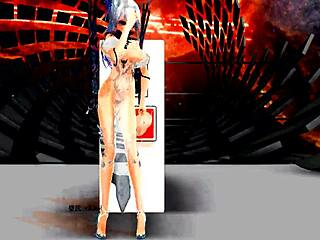 Waist swing dance in anime style