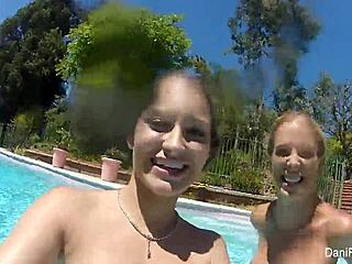 Dani Daniels' intense pool Go-Pro sex.