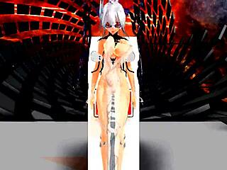 Waist swing dance in anime style