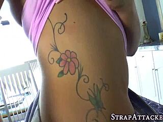 Blonde Big Tits Fucked In Strapon Lesbo POV