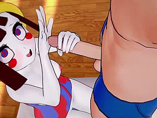 pomni se quita la toalla para poder follar mejor sin censura