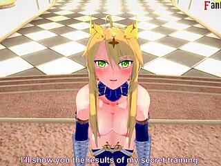 Artoria Pendragon in a POV scene from Fate Zero.