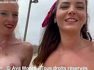 Bukkake диво между приятелки на плажа в Кап Дагде - порно влог 😈