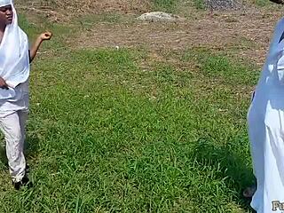 Ijeoma Bush Fucks Strange Man Outdoors