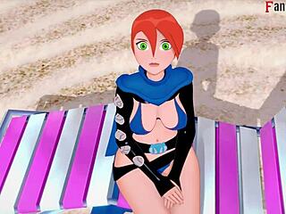 yae miko in bikini has sex on beach pov in genshin impact fantasy