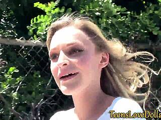 Teen Gets Facialized For Pay Outdoors