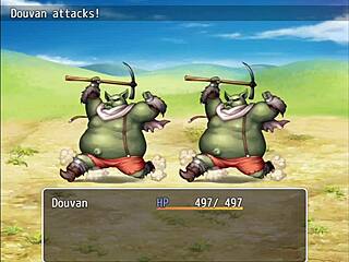 Fodendo no bar com uma garçonete na frente do pai dela. Geezer Hero RPG Parte 2 creampie action!