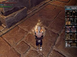 Knight girl plays dungeons with pussy action