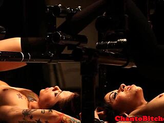 lezdom dominant sluts get rough with bondage and domination 😈