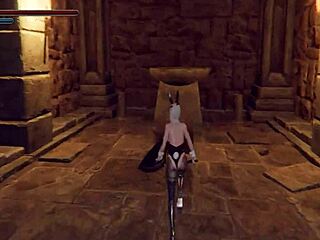 Knight girl plays dungeons with pussy action