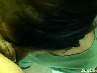 Hotty Babe Sucks Dick Hard Closeup On Stairs