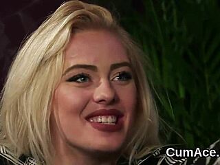 that frisky doll just got a huge sperm load on her face and ate it all up