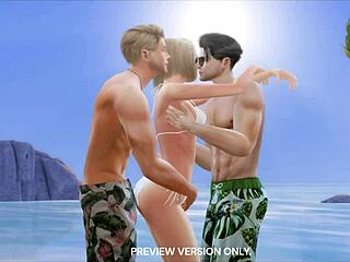 Beach Walk With Taylor And Joe - 3D Hentai - Preview Version 😊