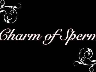 Latina girlfriend receives cum on tits and swallows