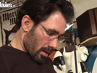 German amateur anal in shop threesome