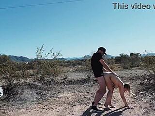 sex on the side of the road in the desert