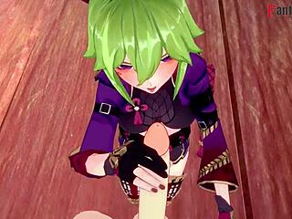 kuki shinobu gives footjob handjob blowjob pov