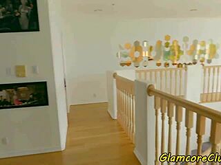 Classy Glam Pornstar With Trimmed Pussy Receives Passionate Cumshot