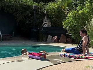 Family taboo threesome with anal and blowjob.