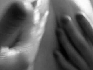 Latina girlfriend receives cum on tits and swallows