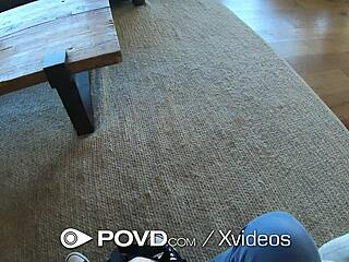 povd blonde takes big cock fucking and facial