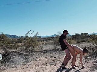 sex on the side of the road in the desert